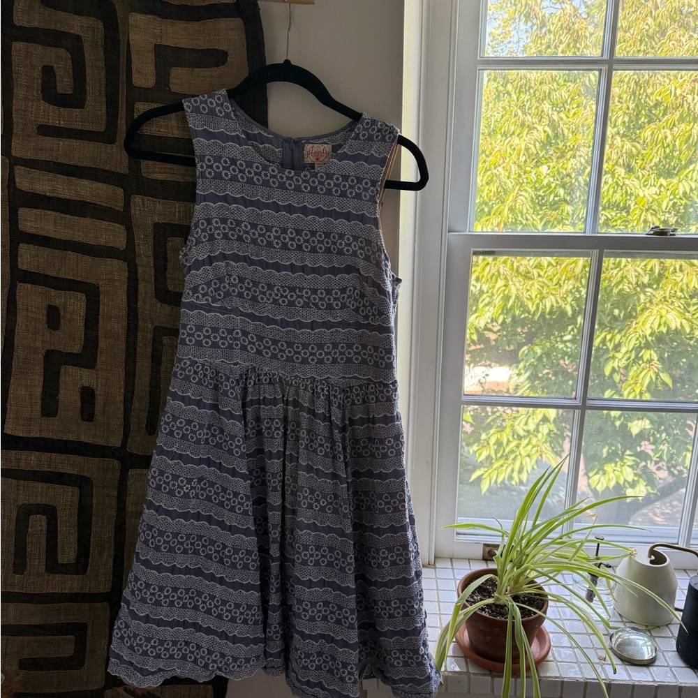 Blue eyelet Plenty by Tracy Reese dress, sz 10